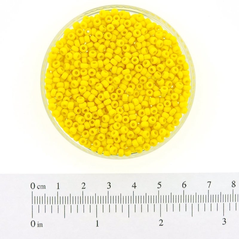 Miyuki Seed Beads 8/0 Opaque Yellow 22gram Tube of Beads - Image 4